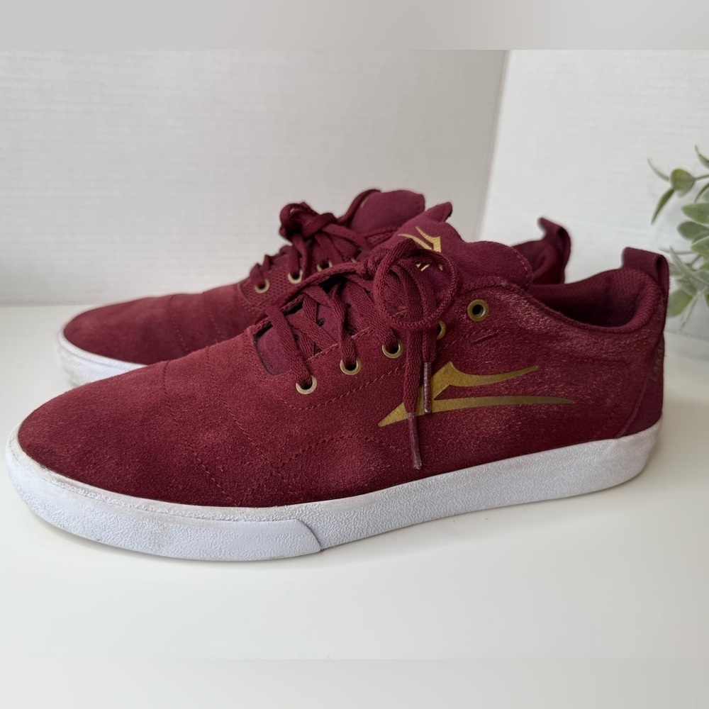 Lakai Bristol MS4190249A00 Mens Burgundy Suede Skate Inspired Sneakers Shoes 9.5